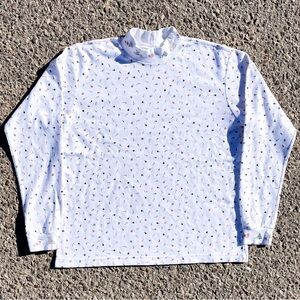 Christmas Ornaments Vtg 1990s Northern Reflections Mock Neck L/S Women’s (S/M)